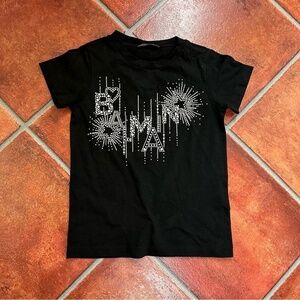 Authentic Balmain Kids Embellished Star Logo Tee